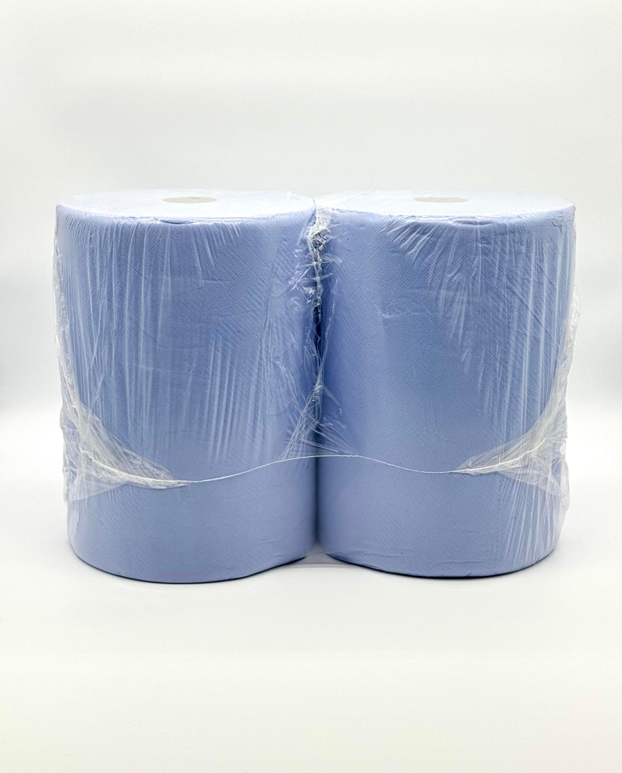Industrie Putztuchrolle Blau – 2 Rollen je 1000 Blatt | 2-lagig