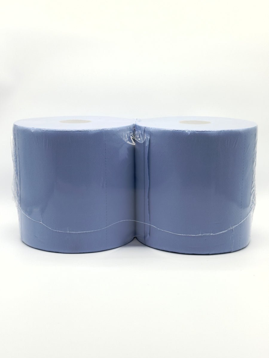 Putztuchrolle Industrierolle Blau 244m 2-lagig Zellstoff Putzrolle