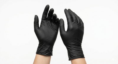 Einweg-Nitrilhandschuhe in Schwarz, puderfrei